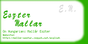 eszter mallar business card